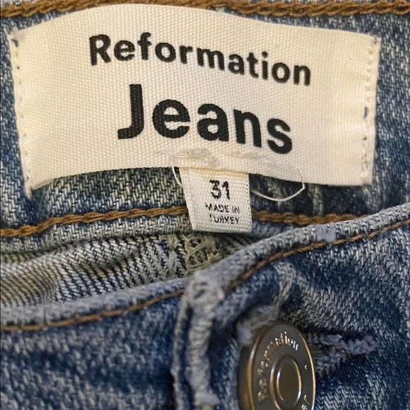 Reformation Peyton High-Rise Bootcut Blue Jeans Sz 31 - Picture 2 of 8